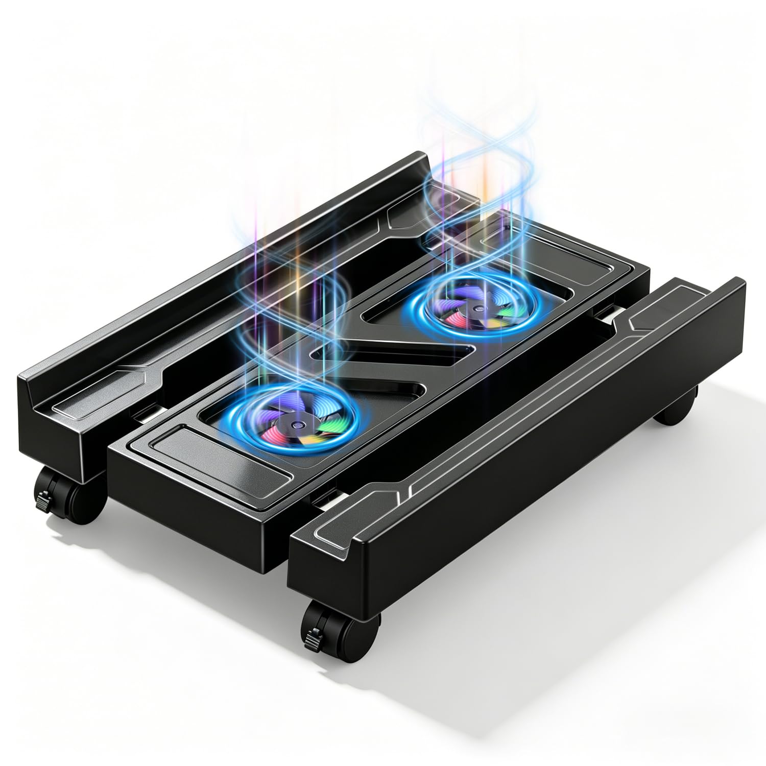 Hmseng CPU Stand with Lockable Castors