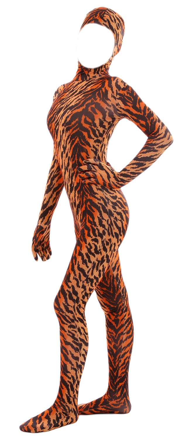 Aniler Men's and Women's Spandex Open Face Full Body Zentai Costume Bodysuit