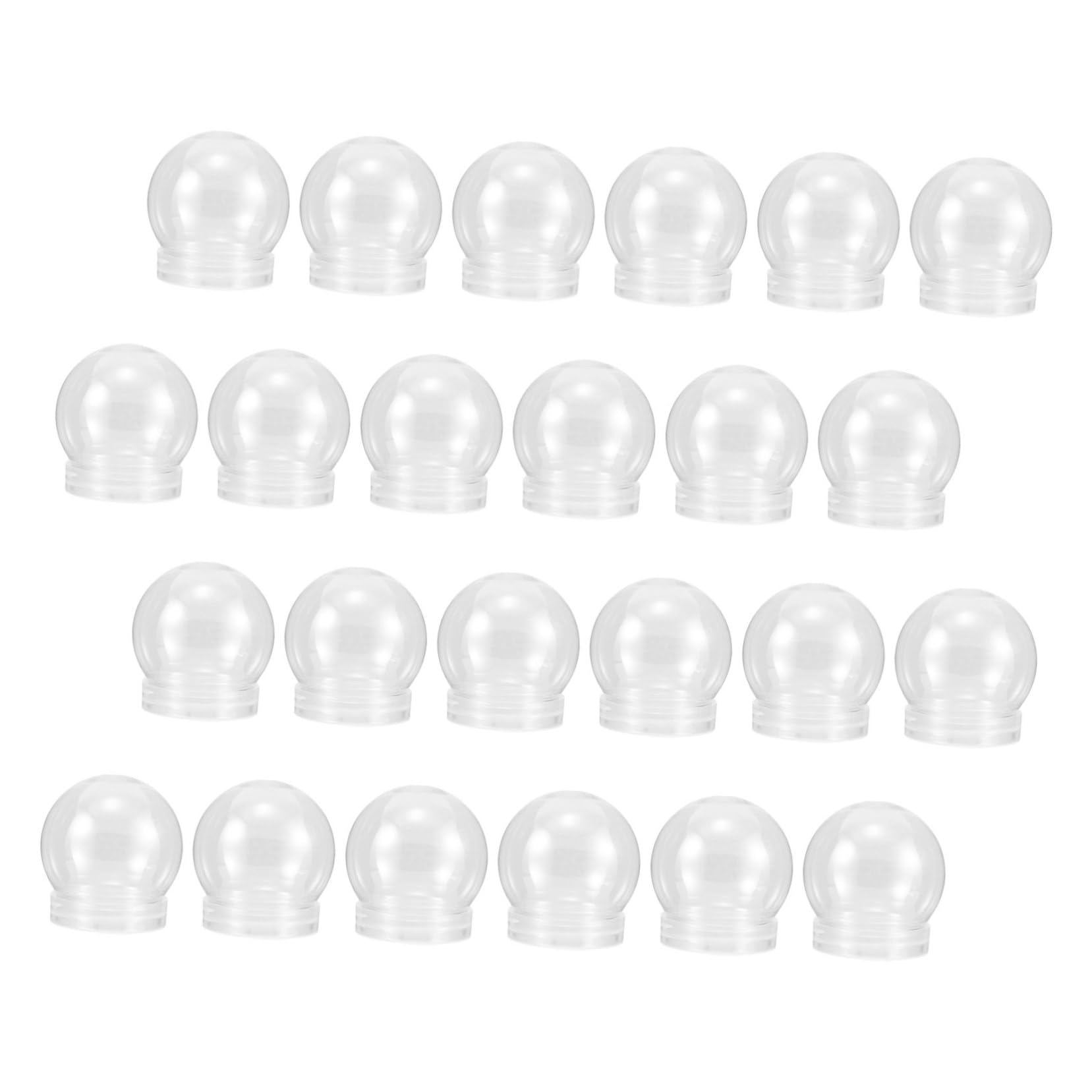 Bolas de nieve rellenables para manualidades y proyectos DIY navideños en familia, 24 frascos