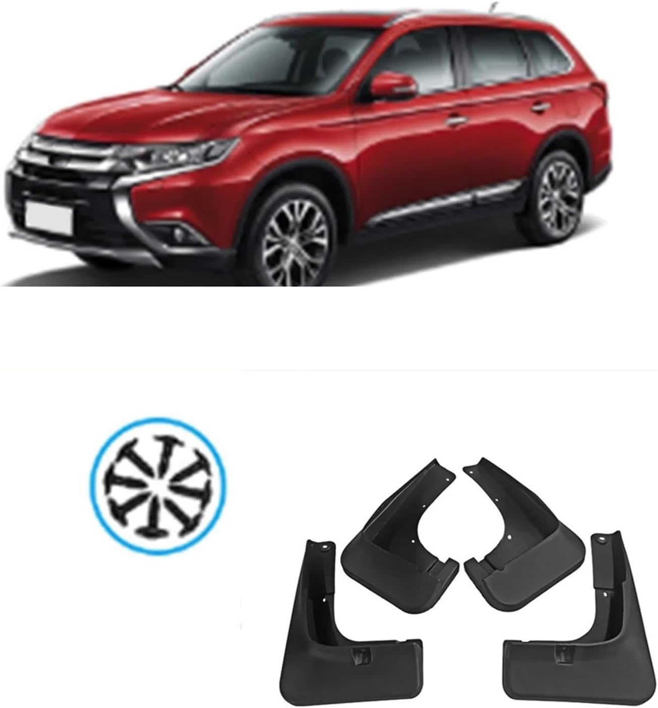 4PCS Car Mudguard Mud Flaps Splash Mud Guard 2015-2019