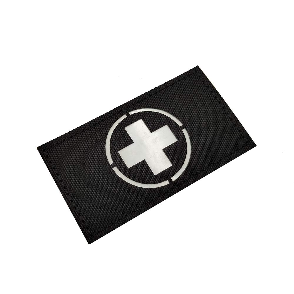 Toppa Morale Tattica MED EMS Per Paramedico, Combat Medic: Ricamata Con Supporto A Uncino, 7.5 X 4.5 Cm, Per Uniformi E Equipaggiamento