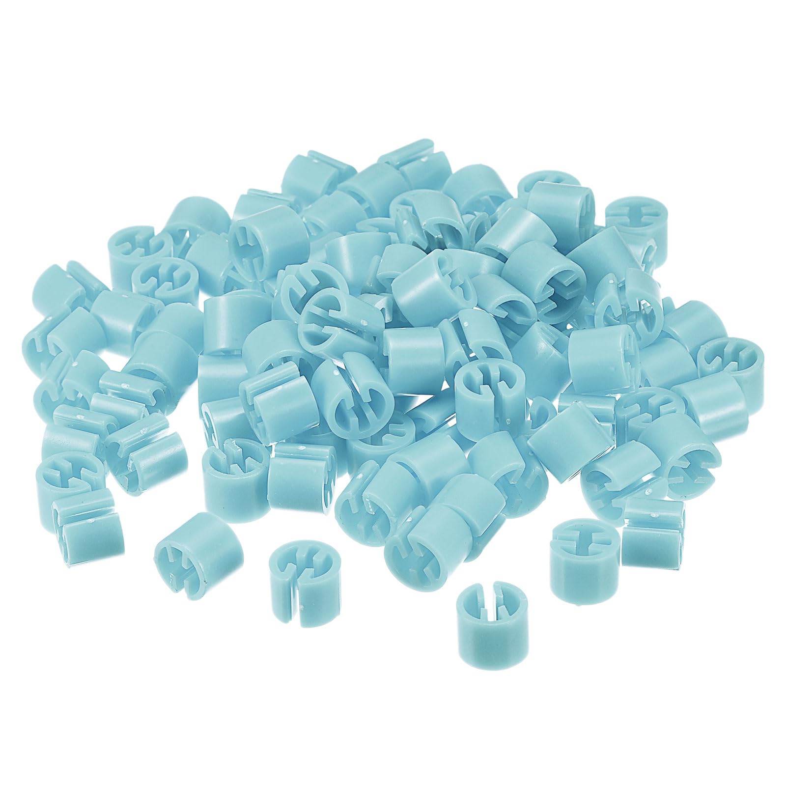 Clothes Hanger Marker Blank Tags, Fit 3.5mm Rod, for Garment Color Coding, Personalized Your Information Snap On Hanger Tag, (Light Blue)