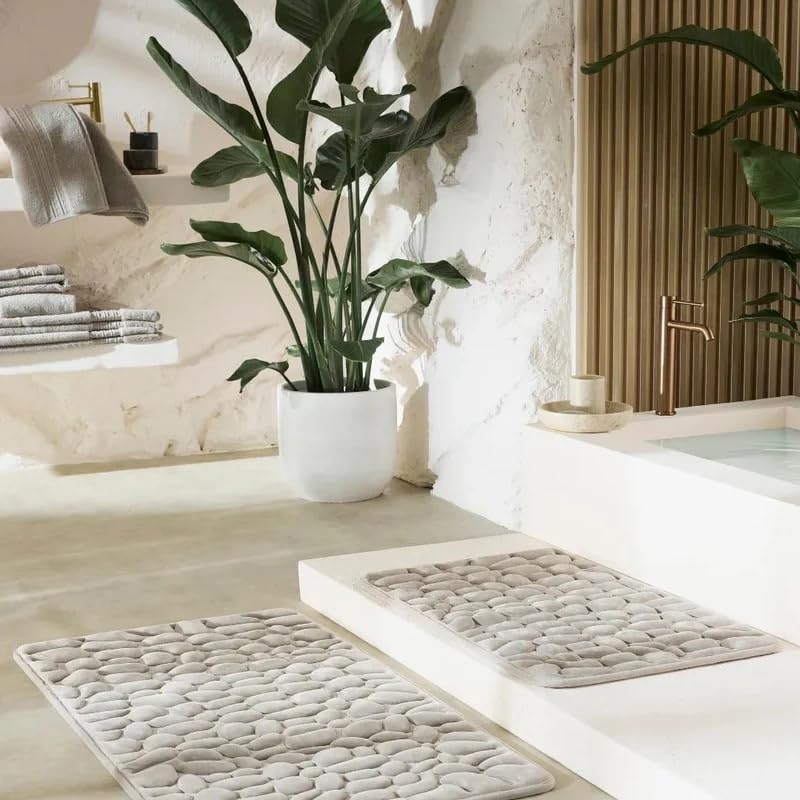 SWZEC La Berge Le Tapis De Bain Galet(Beige,40 * 60cm)