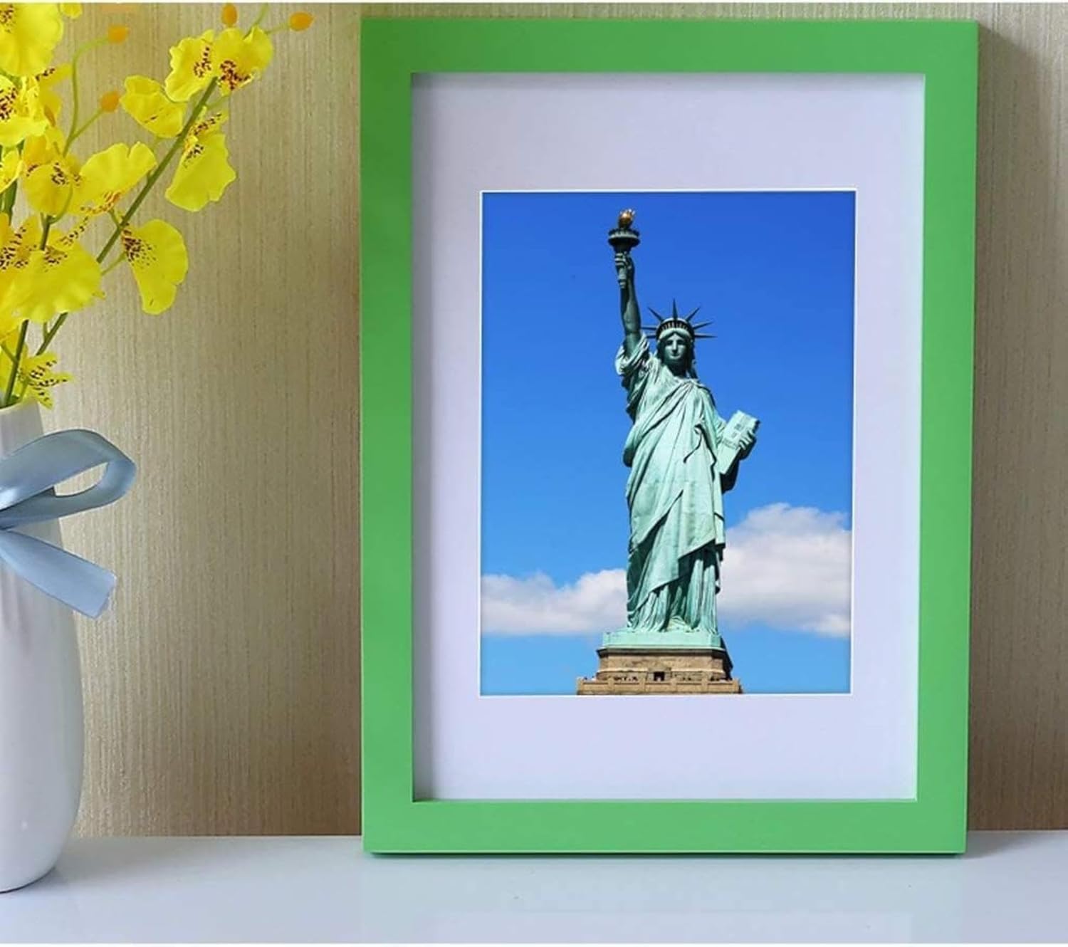 OYUCDAGQ Photo Frame Photo Frame,Solid Wood Photo Frame,Personalized Photo Frame Wall Hanging Open Mount Puzzle Frame-Green||A4 [29.7 * 21cm]