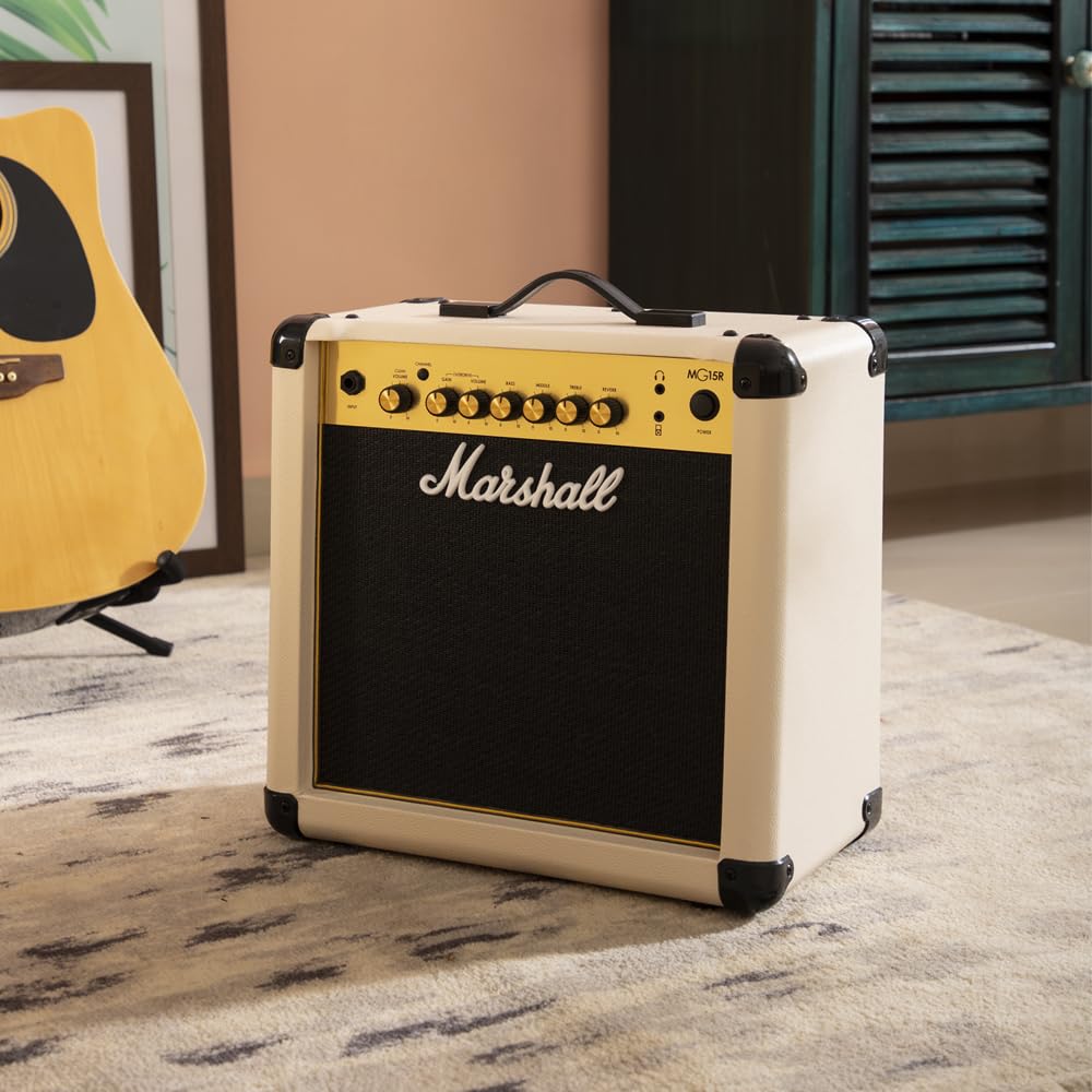 Marshall MG15GRC 15-Watt Guitar Combo Amplifier Latest Version with Reverb and 2 Channels - Cream - Image 5 thumbnail
