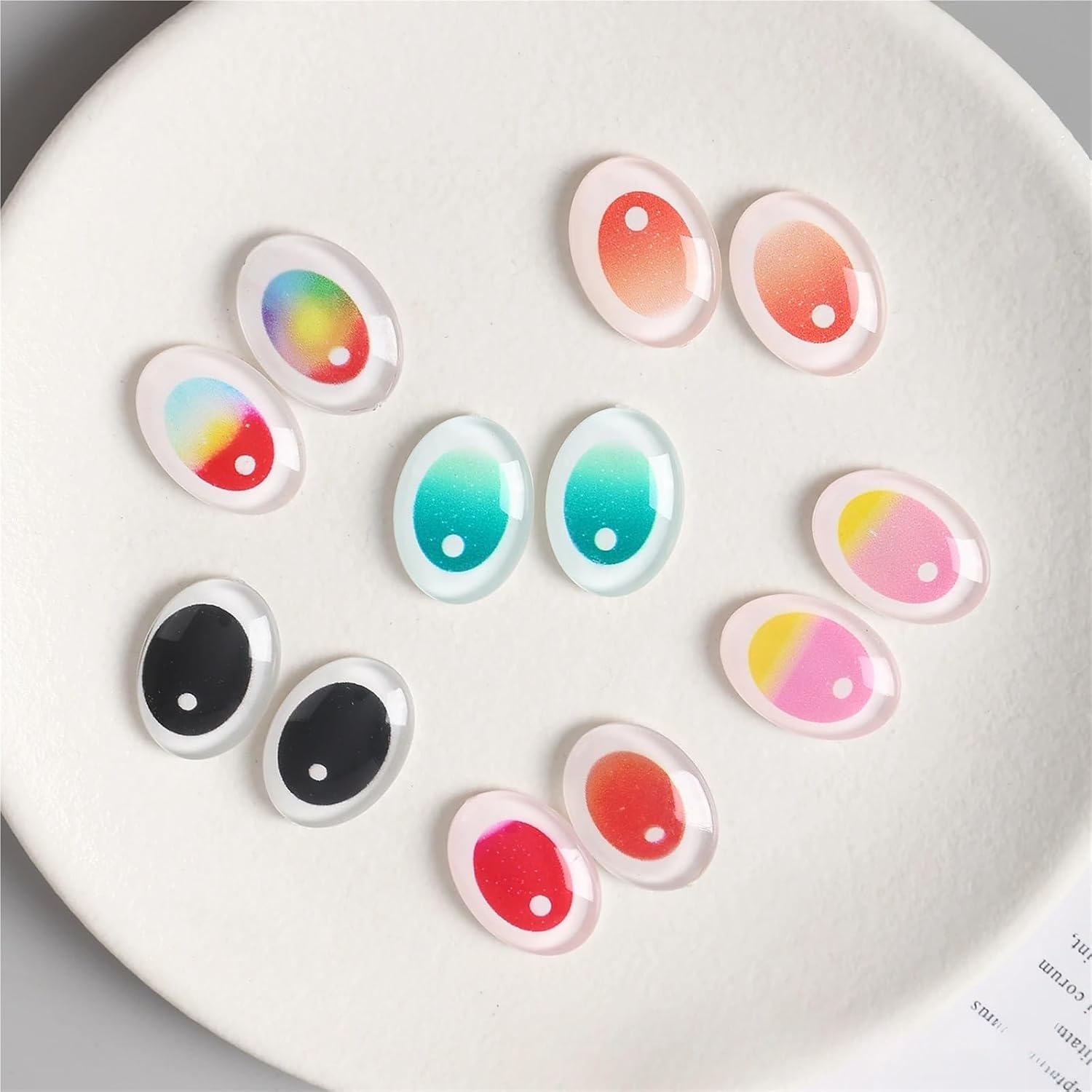 16pcs 1/12 Scale Doll Eye Patches for BJD SD Accessories Random Color
