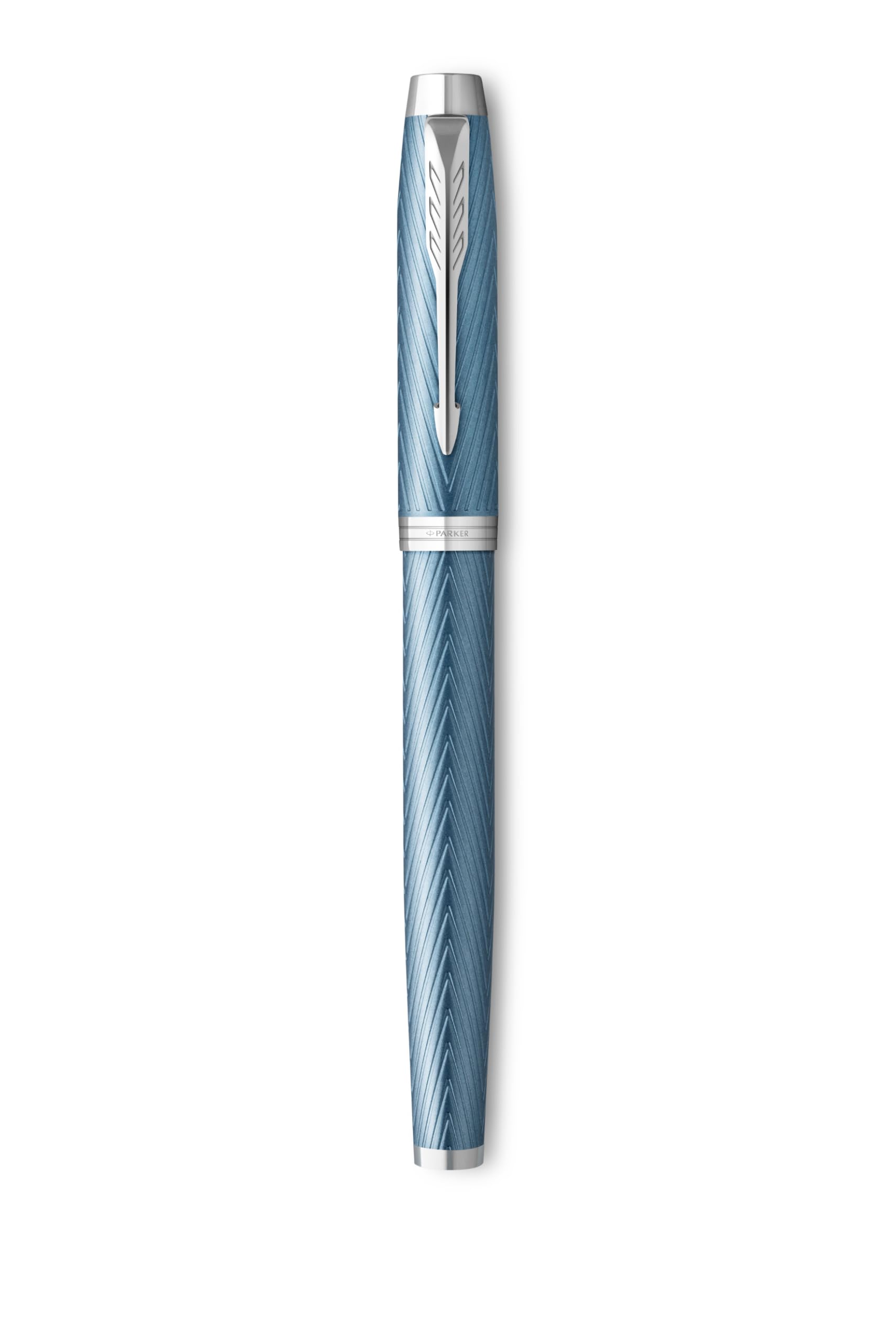 PARKER IM Premium Penna stilografica e penna a sfera con incisione | penna premium | confezione regalo | inchiostro blu | regalo personalizzato | anniversario (Blue Grey C.C.)