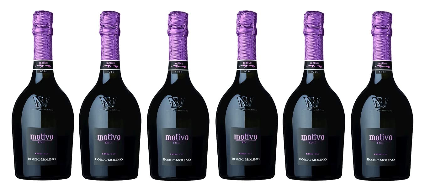 6x 0,75l - Borgo Molino - Motivo - Rosé - Spumante extra dry | Marca Trevigiana I.G.P. - Veneto - Italien - Rosé-Schaumwein extra dry
