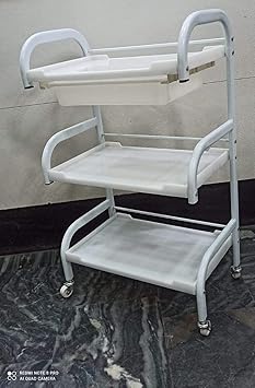 Salon and Spa Extend Beauty Wax Trolley With 3 Tier Plastic