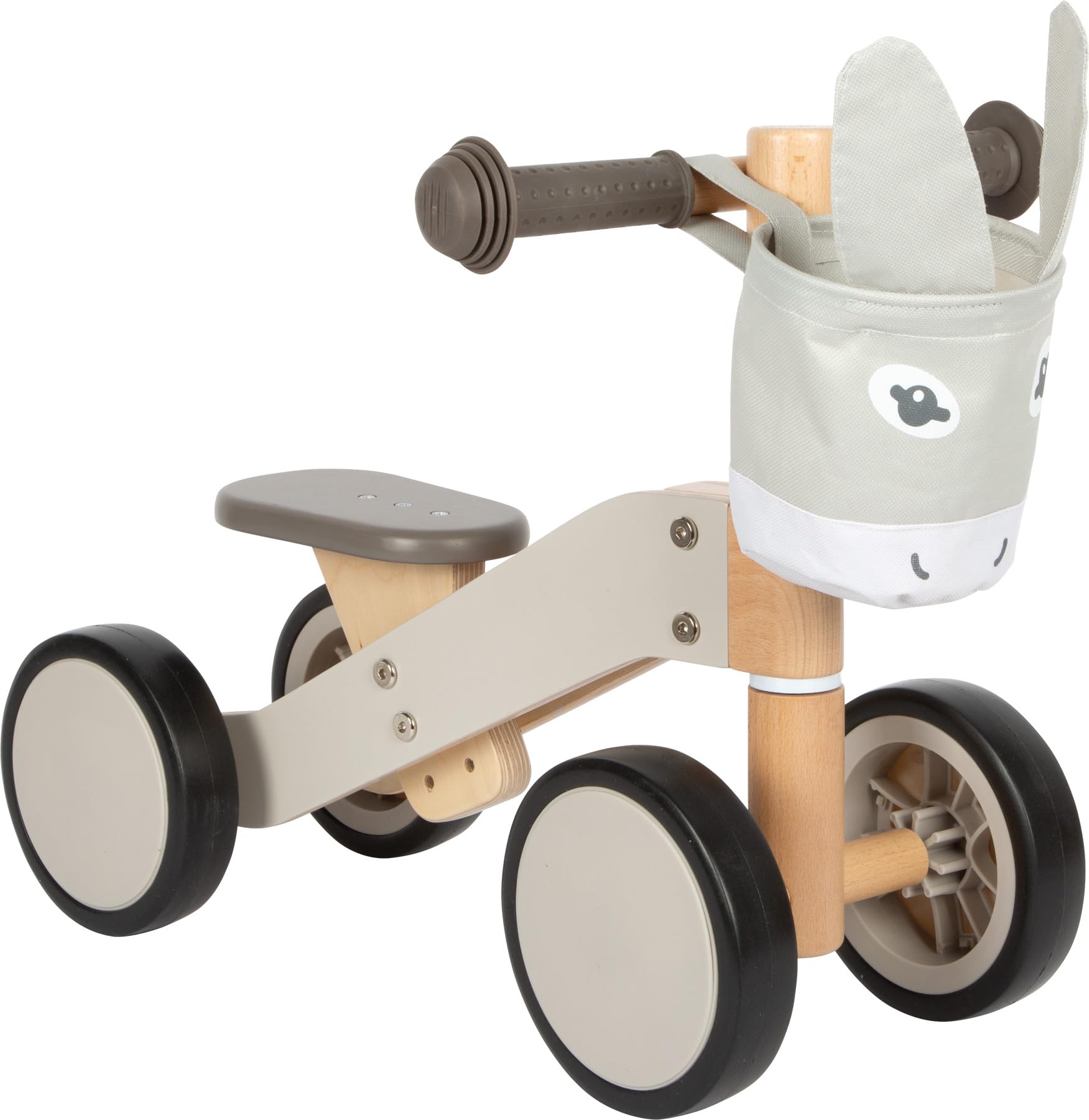 small foot Correpasillos Burrito con Asiento Regulable y Bolsa de Manillar con Aspecto de Burro, vehículo Infantil 12599, Multicolor