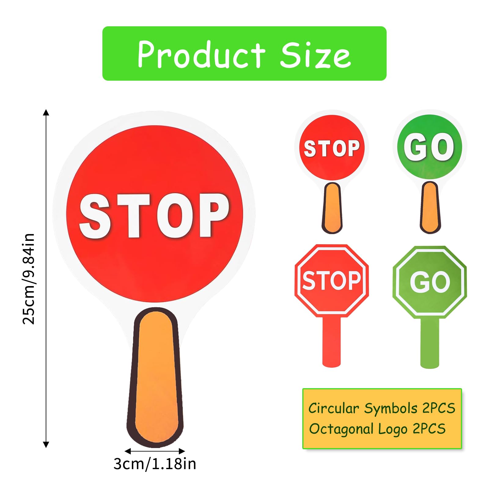 YALiya 4 Stck Stop-and-Go-Schild mit Griff, Rotes Licht Grnes  Lichtschild, Doppelseitiges Handgehaltenes Stop & Go, fr Kinder Die  Verkehrssicherheit Im Klassenzimmer Lehren : Amazon.de: Baumarkt