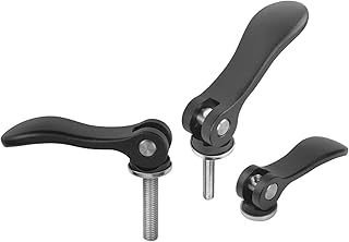 Kipp 04233-111105X30 Stainless Steel Adjustable Cam Levers with M5 External Thread, Matric, Natural Finish, 30 mm Screw Length, Size 1