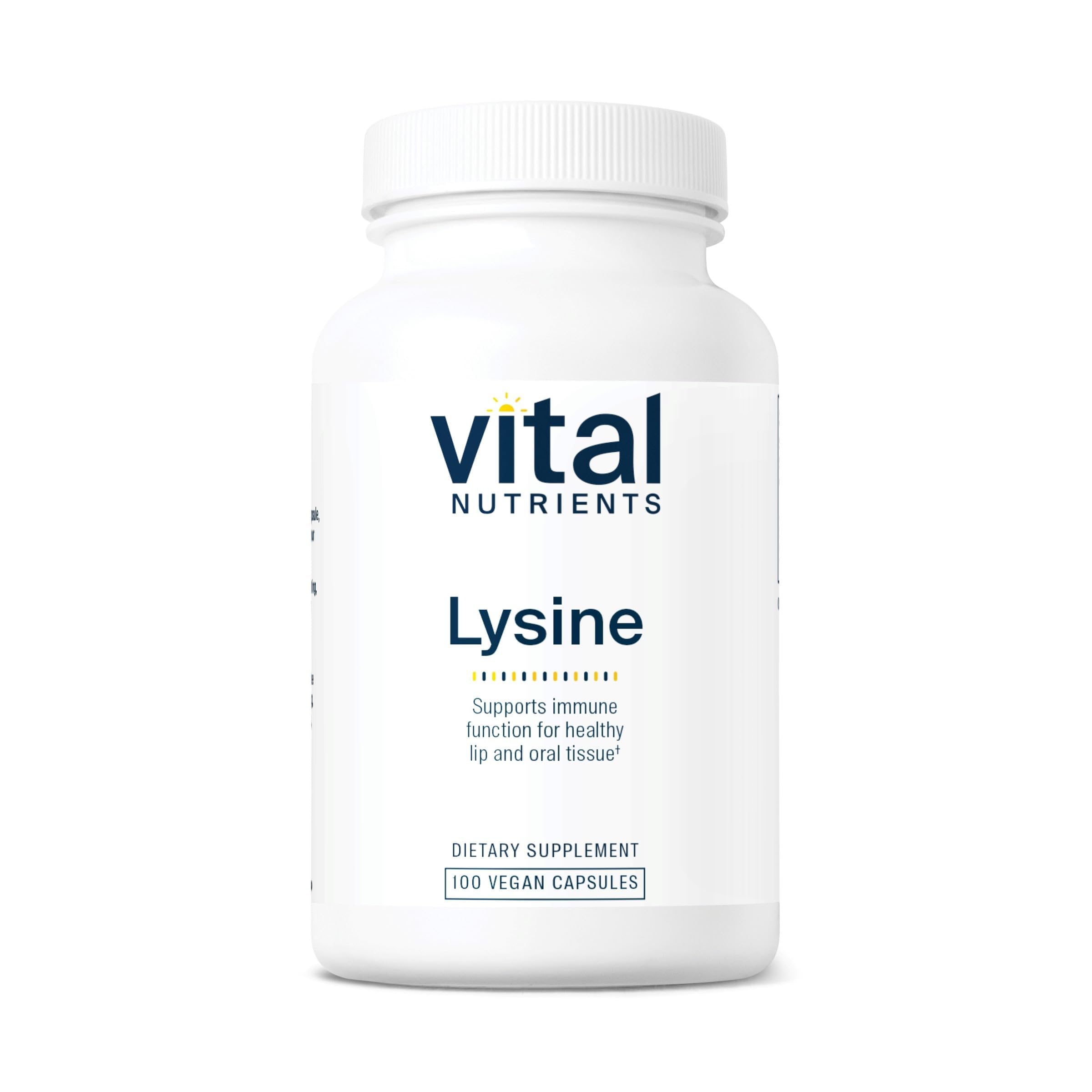 Vital Nutrients Lysine, 100 Capsules 100 Count (Pack of 1)