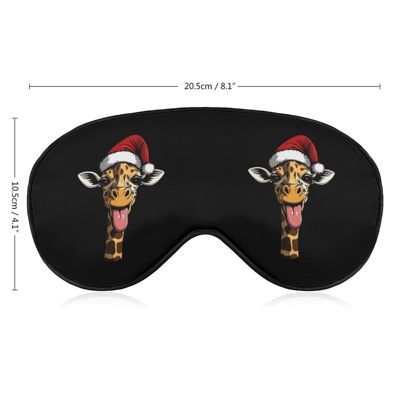 Santa Giraffe Sleep Mask Eye Shade Cover Adjustable Strap for Travel Lunch Break Women Men