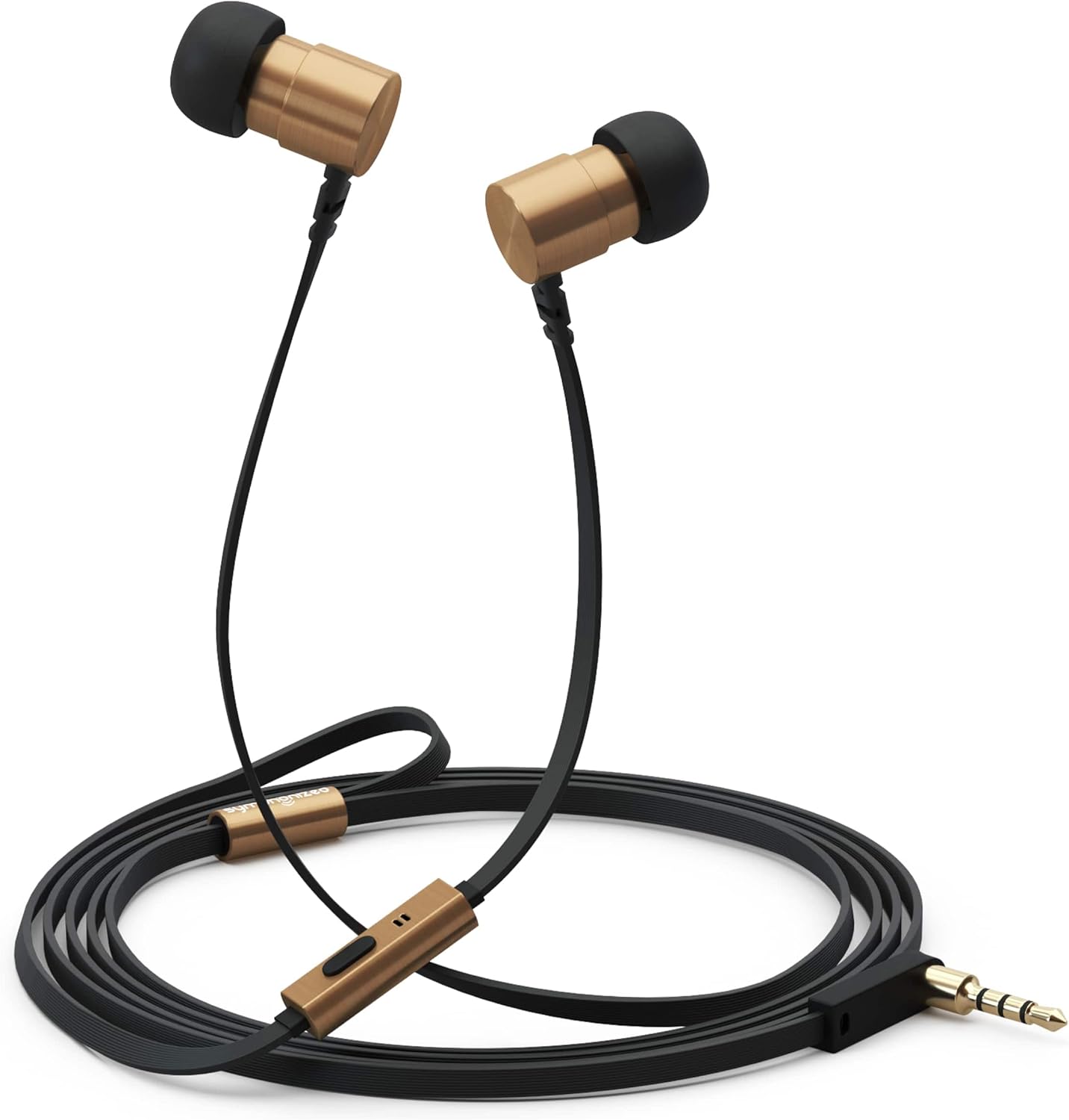 Symphonized Metal Wired Earbuds with Microphone, in-Ear Headphones with Remote Control for Computer, Laptop & Phone - 3.5mm Aux Jack
