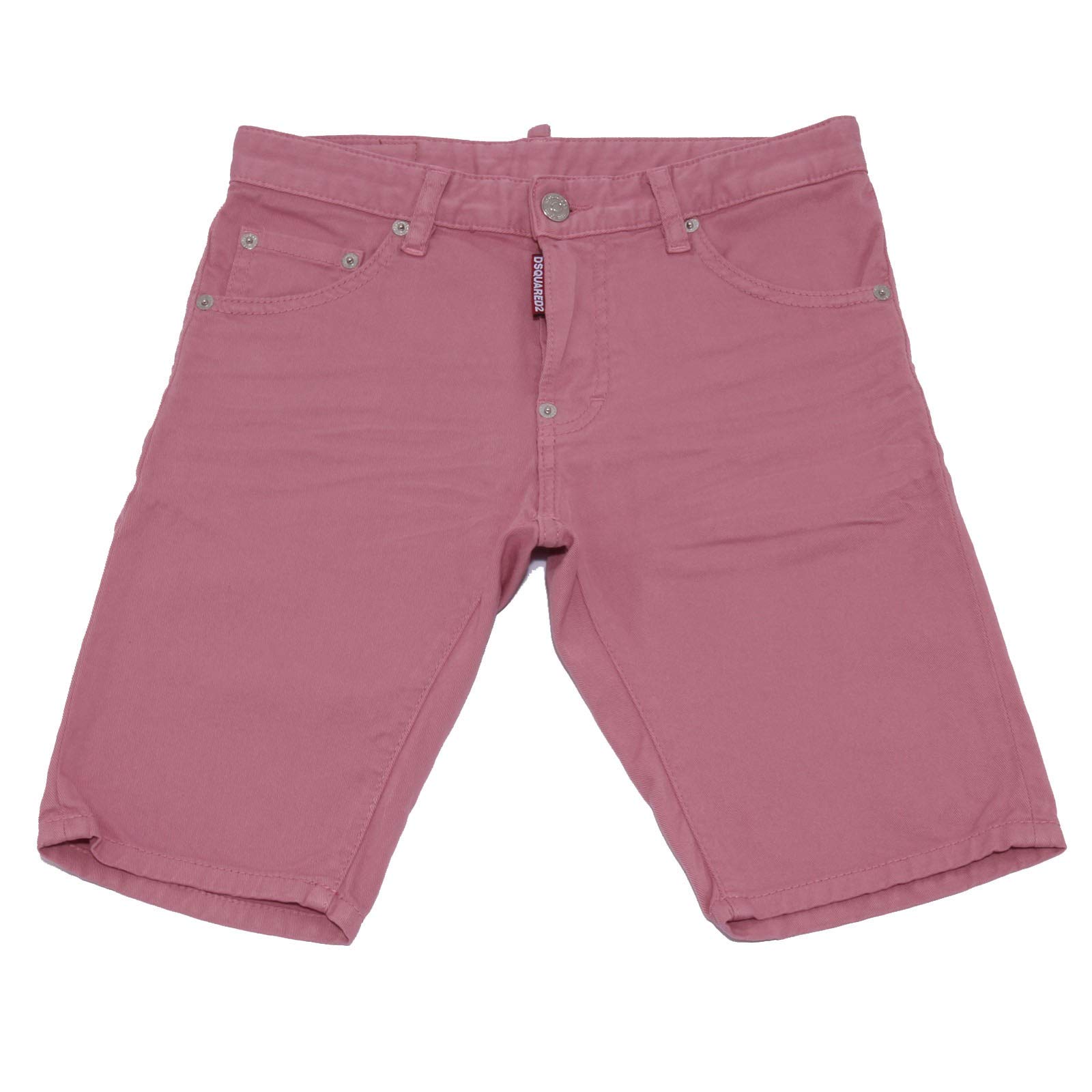 DSQUARED2 5747AB Bermuda Bimbo Boy Pink Denim Shorts Kid [14 Years]