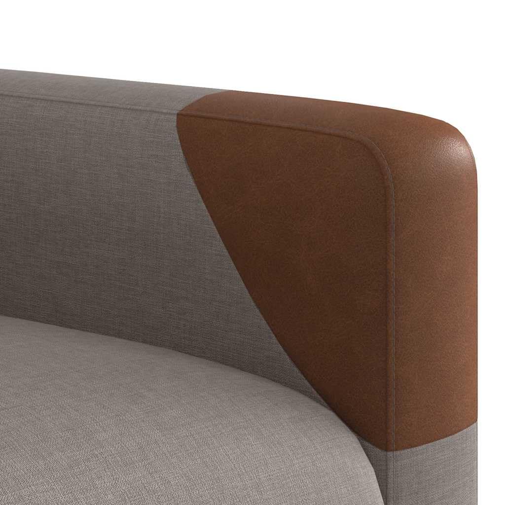 IKAYAA Sillón de Masaje con Elevador Levanta Personas Mayores, Ajuste Eléctrico del Respaldo, Sillon Relax Reclinable Electrico, Butaca Relax Sillon en Tela, Sofá 1 Plaza, Gris Taupe y marrón