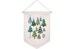 Christmas Holiday Tree Decor Snowy Forest Banner