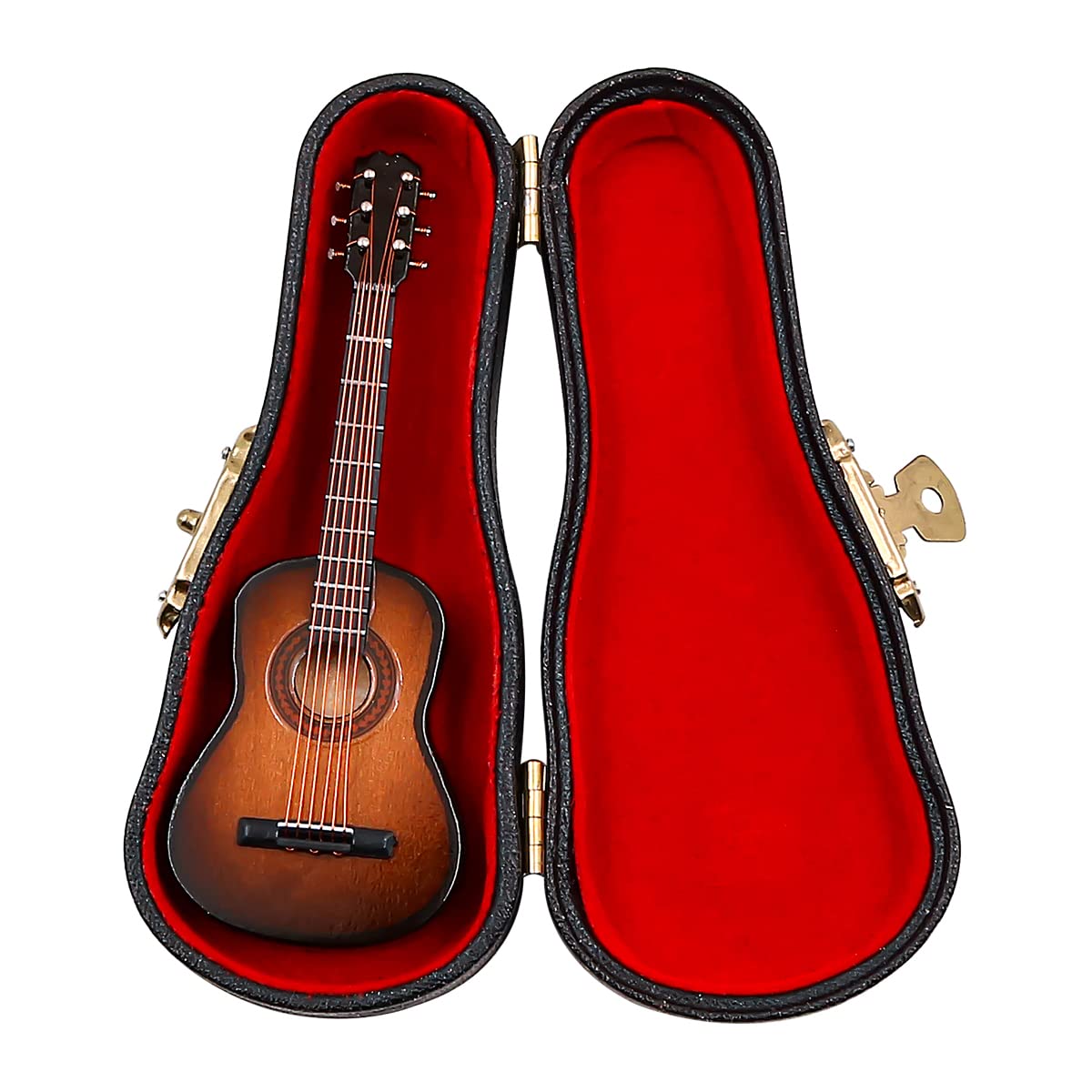 Alnicov Mini modèle de guitare modèle de guitare classique en bois avec support de support et étui pour décor de bureau à domicile cadeau d’anniversaire de festival -10cm - Les Beatles, Paul McCartney, John Lennon, RIngo Starr, George Harrison Alnicov Mini modèle de guitare modèle de guitare classique en bois avec support de support et étui pour décor de bureau à domicile cadeau d'anniversaire de festival -10cm
