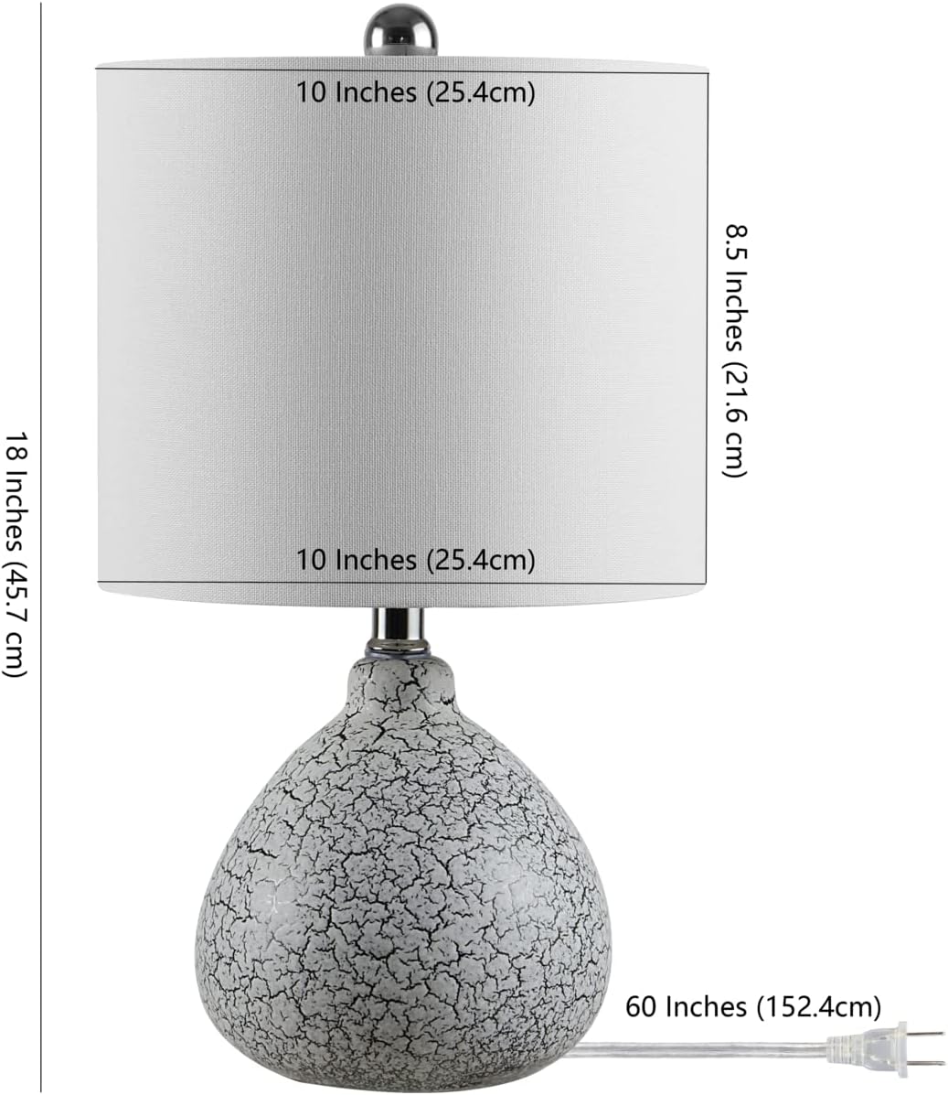 SAFAVIEH Lighting Collection Lovell Clear Glass/ Gold 22-inch Bedroom Living Room Home Office Desk Nightstand Table Lamp (LED Bulb Included)