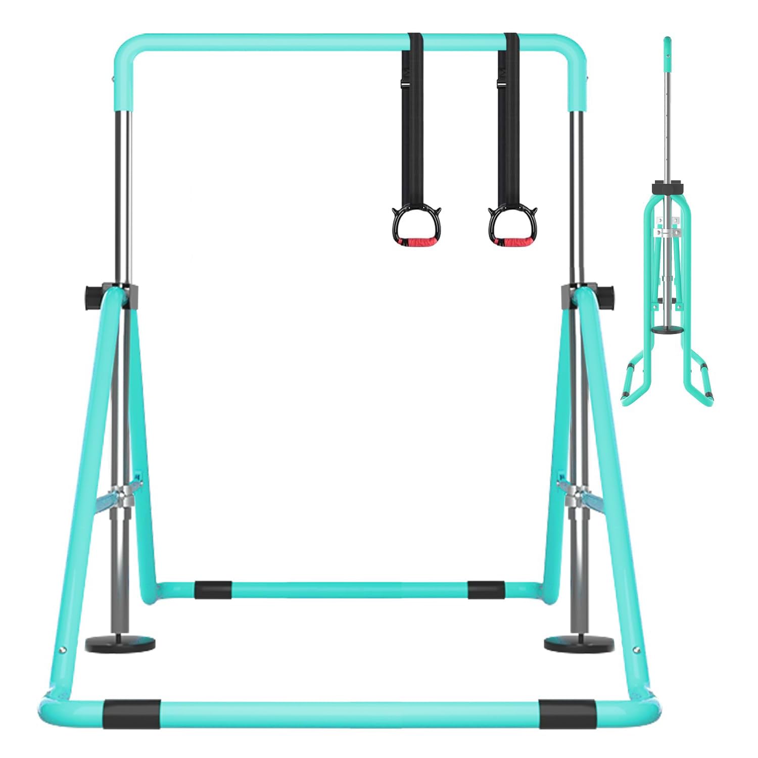 DOBESTS Folding Gymnastics Bar, Adjustable Height Kip Horizontal Bar