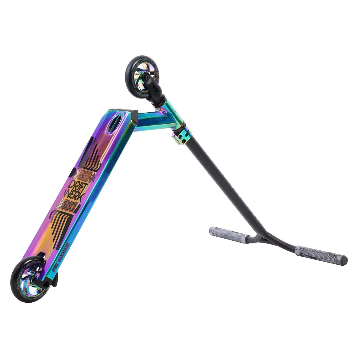 Driftwerk Stunt Scooter Freestyle Patinete para niños DS2+ Neochrome Rainbow arcoíris