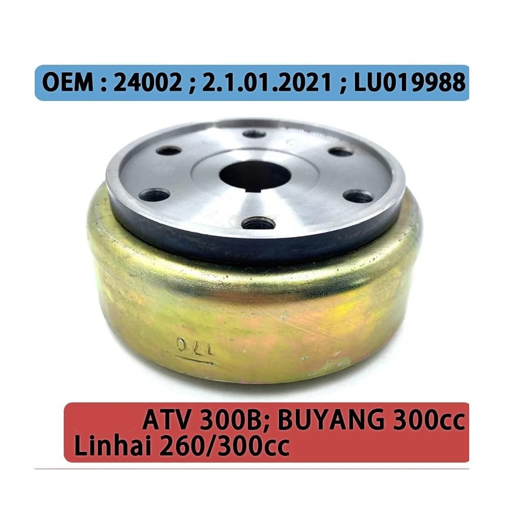 Rotor de generador de Magneto de Volante de inercia de 95 mm de diámetro Interior, Compatible con Linhai 260, 300, 24002, 2.1.01.2021, LU019988, SS 300B