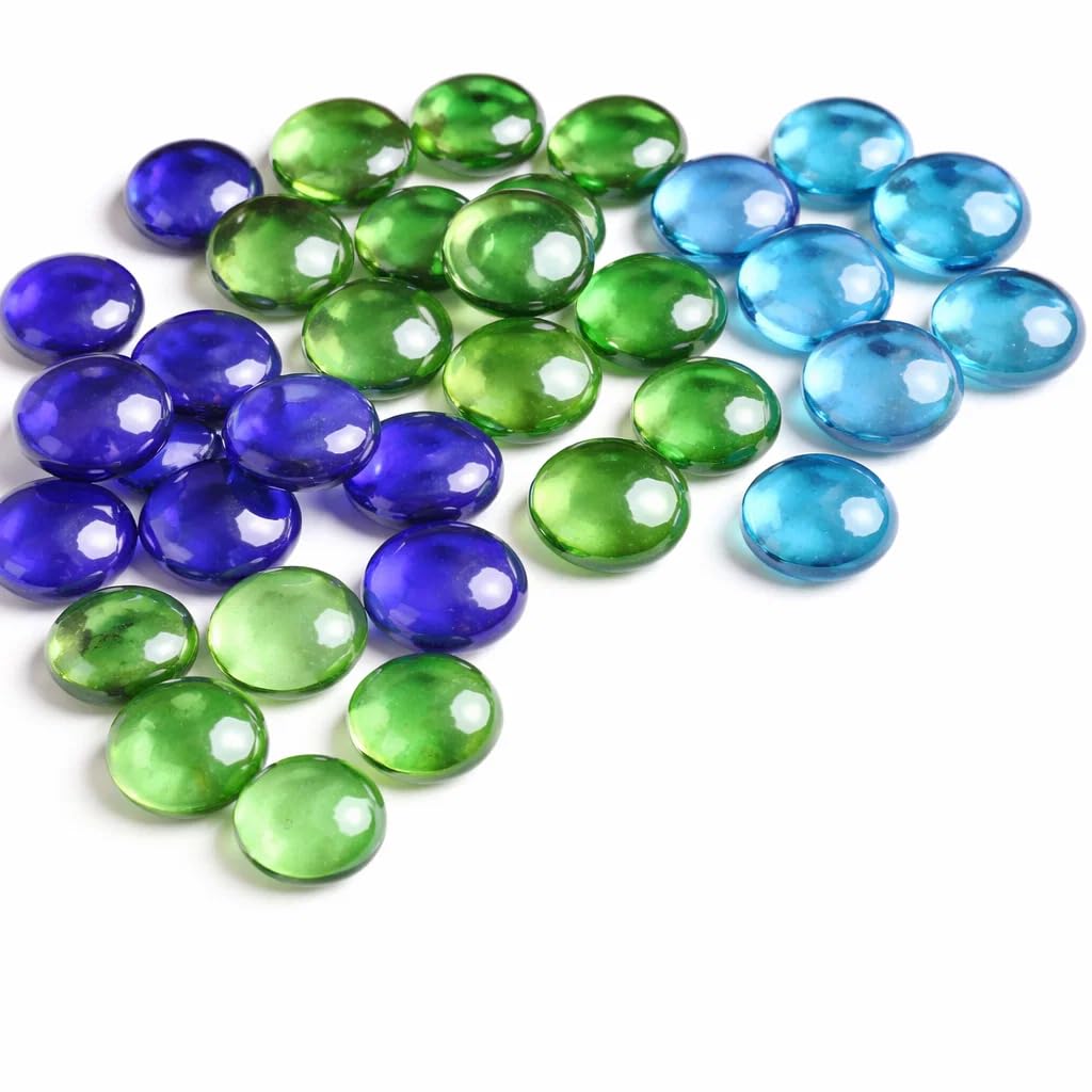 SPHINX Multicolour Glass Decorative Stones Vase Filler, 500 g | Polished Glass Pebbles for Flower Vases, Indoor Plants, Aquarium, Candle Display, Home Decor, Wedding Centerpieces & DIY Crafts