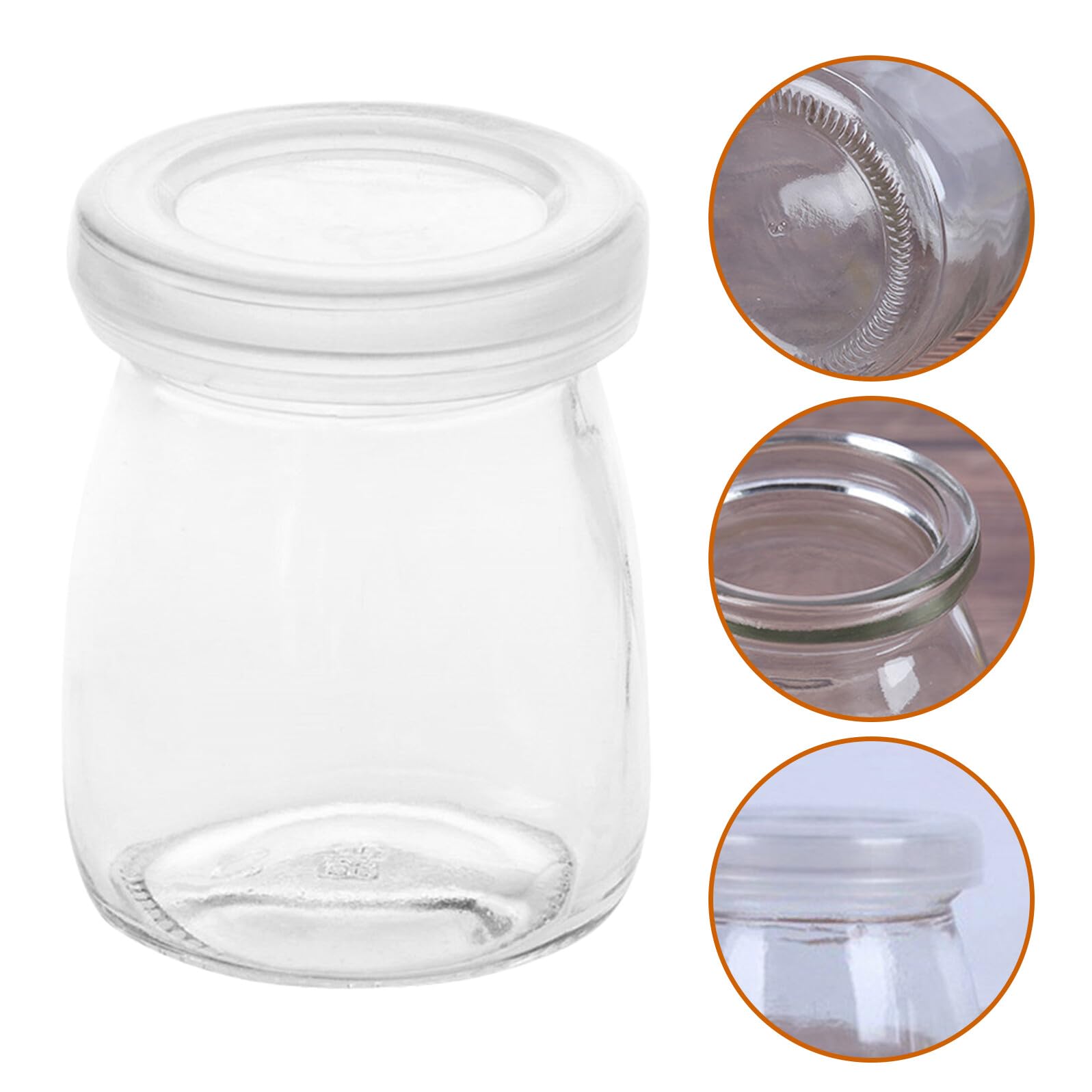 20 Stück Teiliges Glas Joghurtbehälter mit Deckel Mini Puddingflaschen Luftdicht Verschließbar Hitzebeständig Wiederverwendbar Spülmaschinenfest für Desserts Marmelade Babybrei