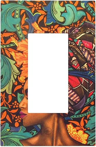 Miniatura 73 de 70s Retro Sun 1 Gang Outlet Covers Dúplex Receptáculo Hippie Hongo Placa de pared Decorativa Boho Sol Sunrise placa frontal Placa de interruptor