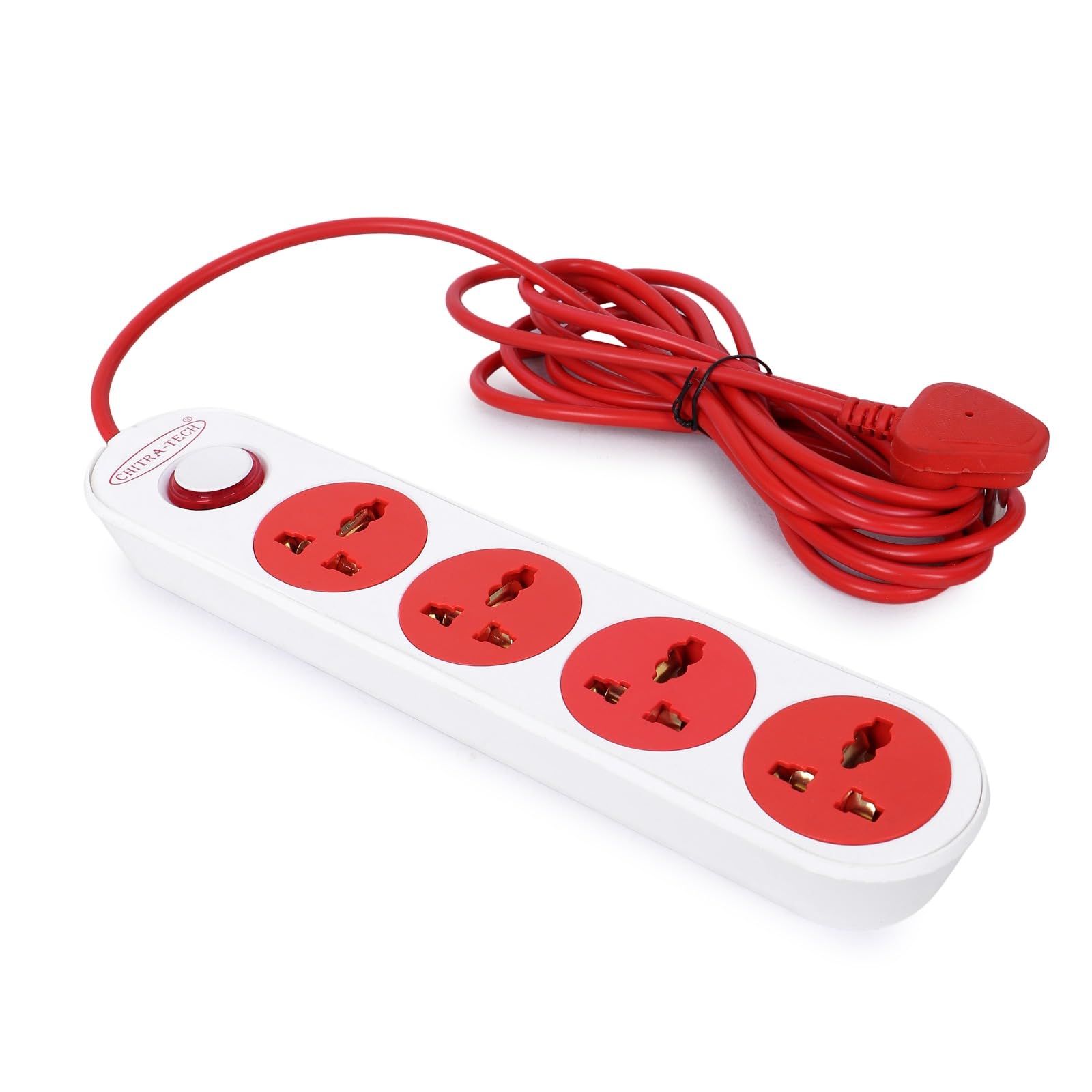 3060 Extension Board 10Amp Output 250 Volts with 2 Mtr Extension Cord & Surge Protector | Master Switch, Safety Shutter, 4 International Sockets | Multi Plug Travel Adapter for Home Appliances-image-20