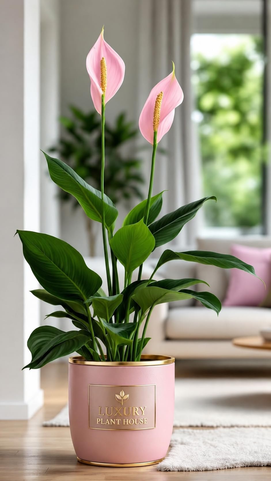 Live Pink Peace Lily Flower Plant in 3 Inch White Pot | Live Indoor Decorative Plant for Home, Office & Gift-picture-18
