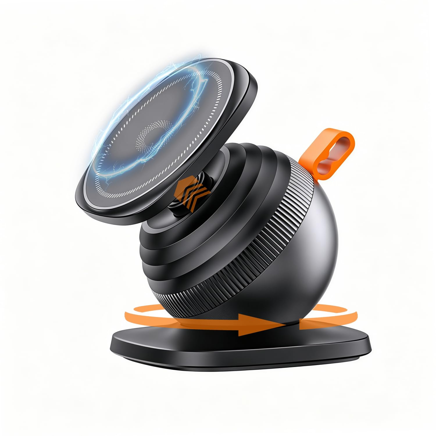 ZORBES® Magnetic Car Phone Mount with Metal Plate, 360° Rotatable & Telescopic, Strong Magnet & Super Suction Base, Dashboard Stand for iPhone Android-image-4