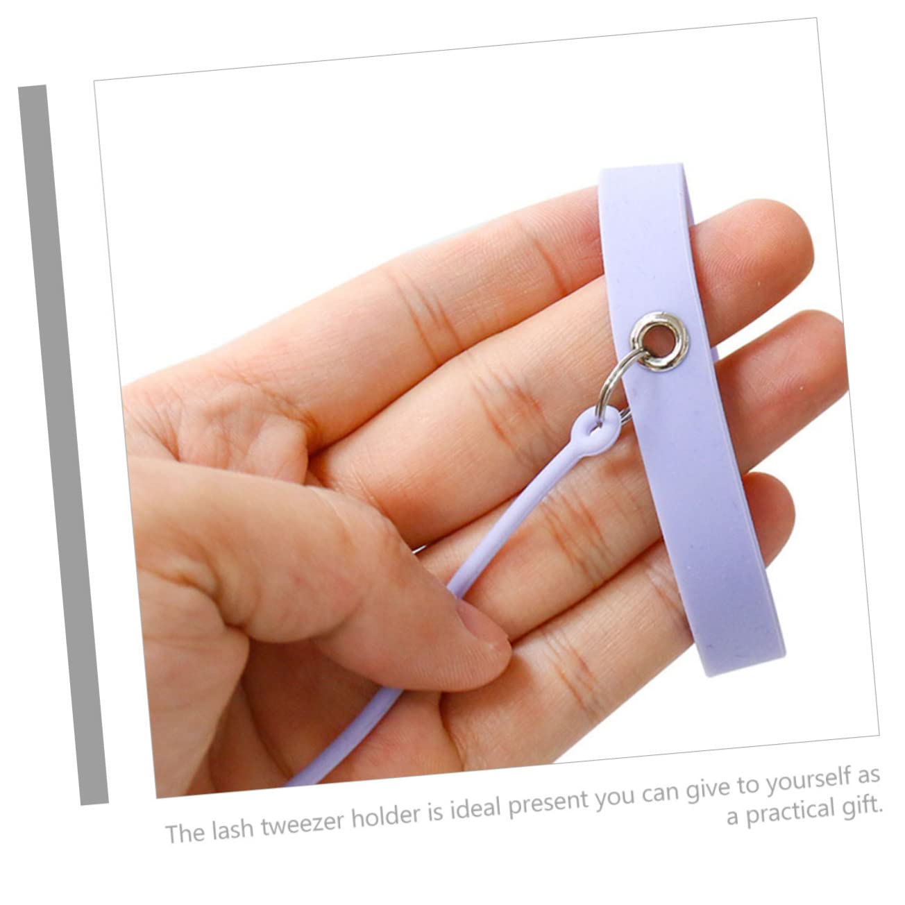 5pezzi Pinzette Per Estensioni Ciglia Con Bracciale Silicone Strumento Protettivo Per Applicatori Accessorio Pratico Per Donne Design Compatto e Portatile
