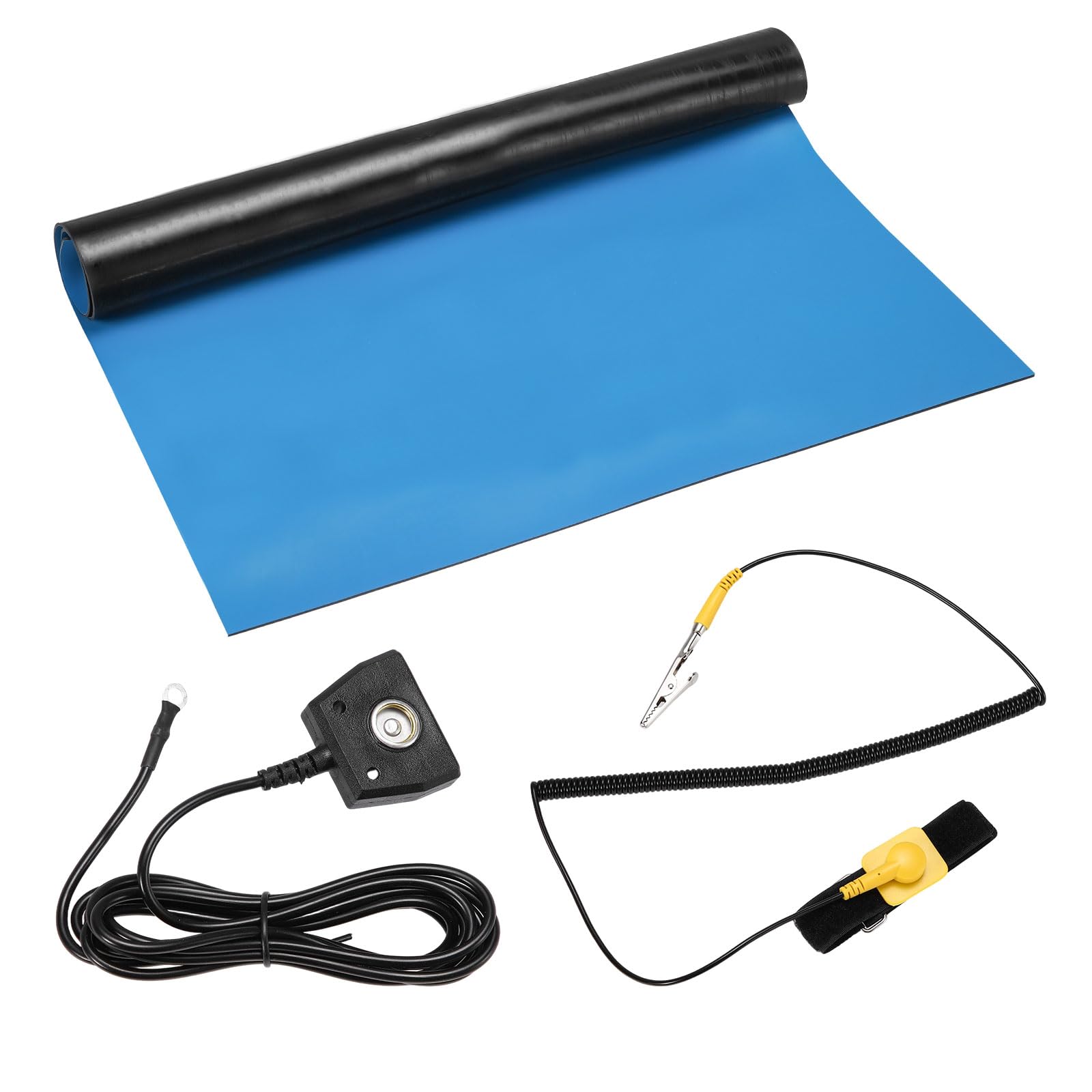 Tapis antistatique ESD avec bracelet et fil terre pour téléphone