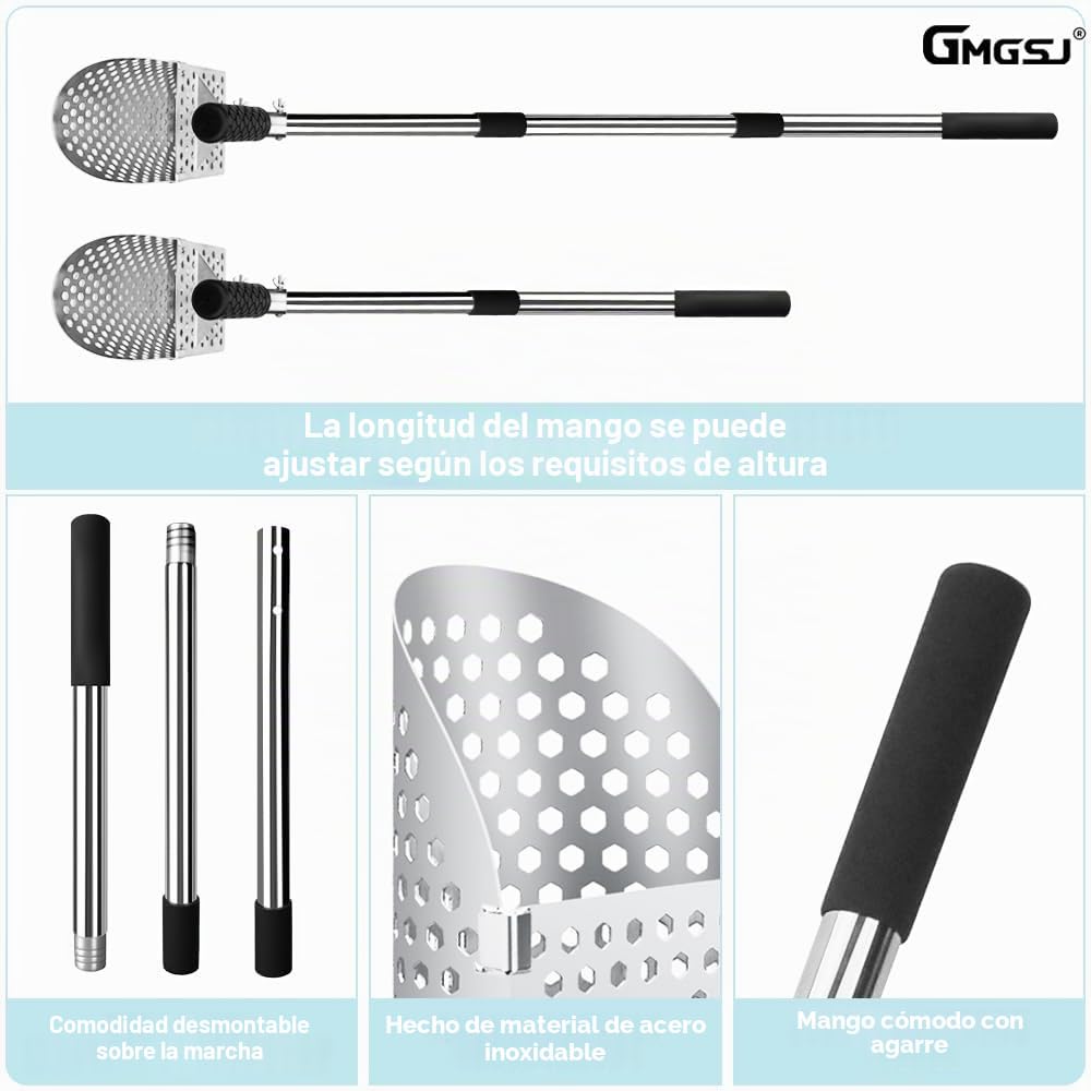 Cuchara de arena resistente para detección de metales, búsqueda del tesoro de visualización de playa, palas de arena, accesorios de detección de detector de metales y herramientas de