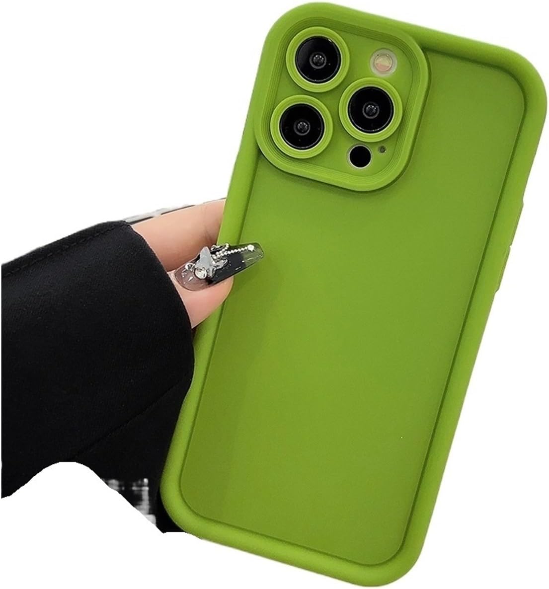 Full Coverage Silicone Phone Case - Solid Color Protection for Your Device(15,FluorescentGreen)