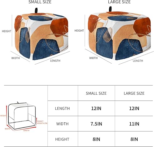 Miniatura 8 de Cubierta para tostadora verde salvia de 4 rebanadas, fundas grandes para electrodomésticos de cocina, decoración verde salvia de granja, cubierta