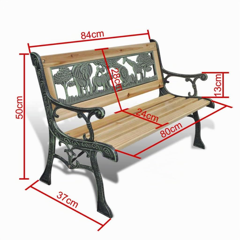 vidaXL Banc de Jardin pour Enfants 84 cm Bois