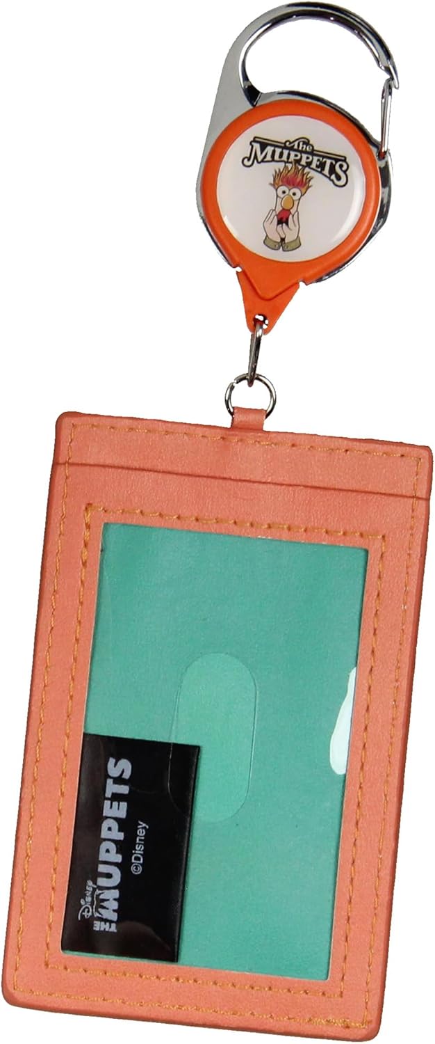 Muppets Retractable Lanyard Beaker Muppet ID Badge Holder Keychain Carabiner Clip for Keys, Travel, Work for Men, Women - Image 2