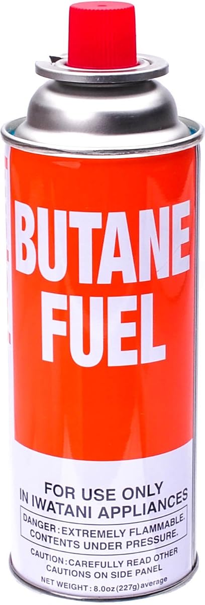 Iwatani BU-6 CassetteFeu Butane Fuel Canister For Butane Stove & Torch Refills, 8-Ounce Corporation of America BU-6 Butane Fuel Canister for Portable Butane Stove, Red