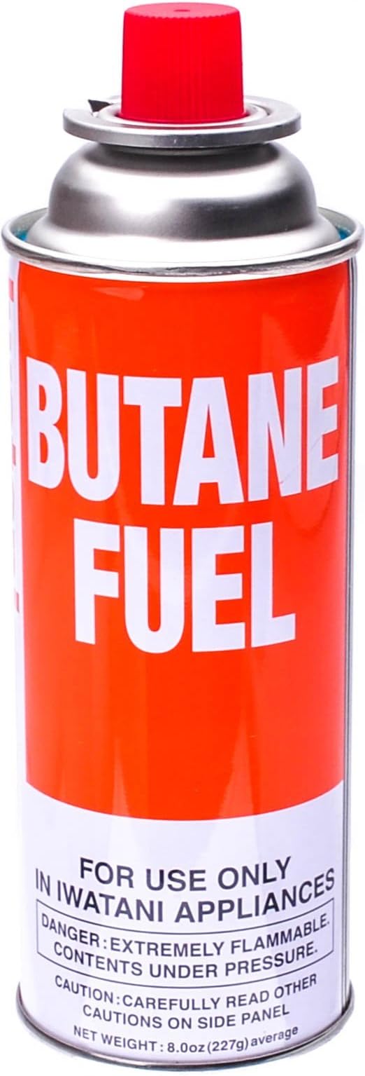 BU-6 CassetteFeu Butane Fuel Canister For Butane Stove & Torch Refills, 8-Ounce Corporation of America BU-6 Butane Fuel Canister for Portable Butane Stove, Red