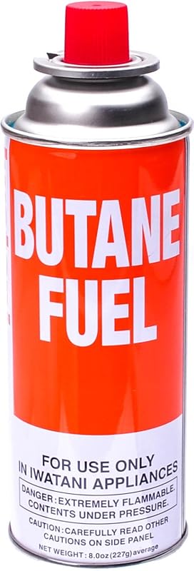 Iwatani BU-6 CassetteFeu Butane Fuel Canister For Butane Stove & Torch Refills, 8-Ounce Corporation of America BU-6 Butane Fuel Canister for Portable Butane Stove, Red