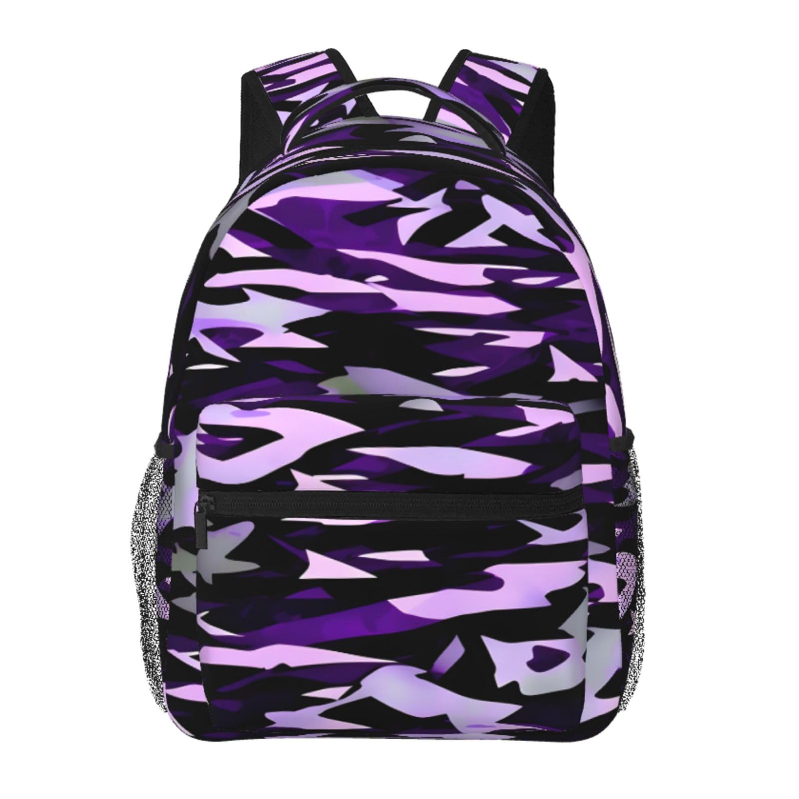Sac à dos résistant à l'eau violet à poches multiples - 6