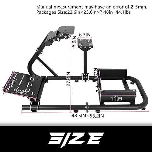 Miniatura 6 de Anman Pro Steering Wheel Stand fits for LogitechThrustmaster g25,g27,g923,t3pa,T248x,T80,T300RS TX, 50mm Round Tube Freedom Upgrade Racing Simulator
