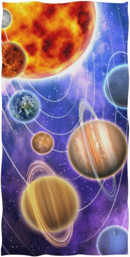 Amazon.com: Naanle Solar System Pattern Colorful Planet Galaxy Universe ...