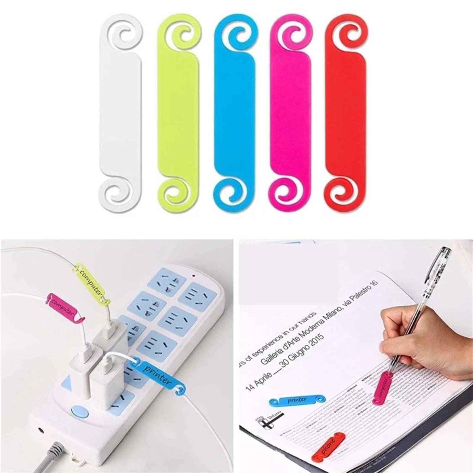 Etykiety do kabli, Naklejka z etykietą kablową, wodoodporna, sieciowa, znacznik opaski kablowej PC(50 Piece Set)