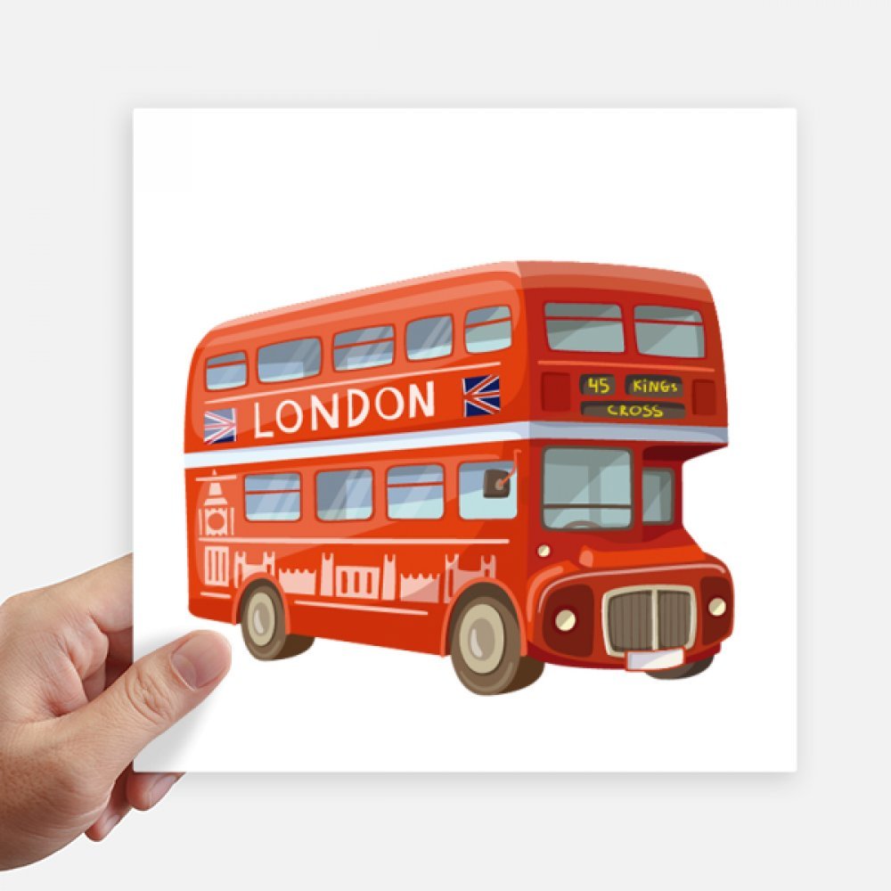 Autocollant bus Londres rouge 20cm sticker moto valise pc portable