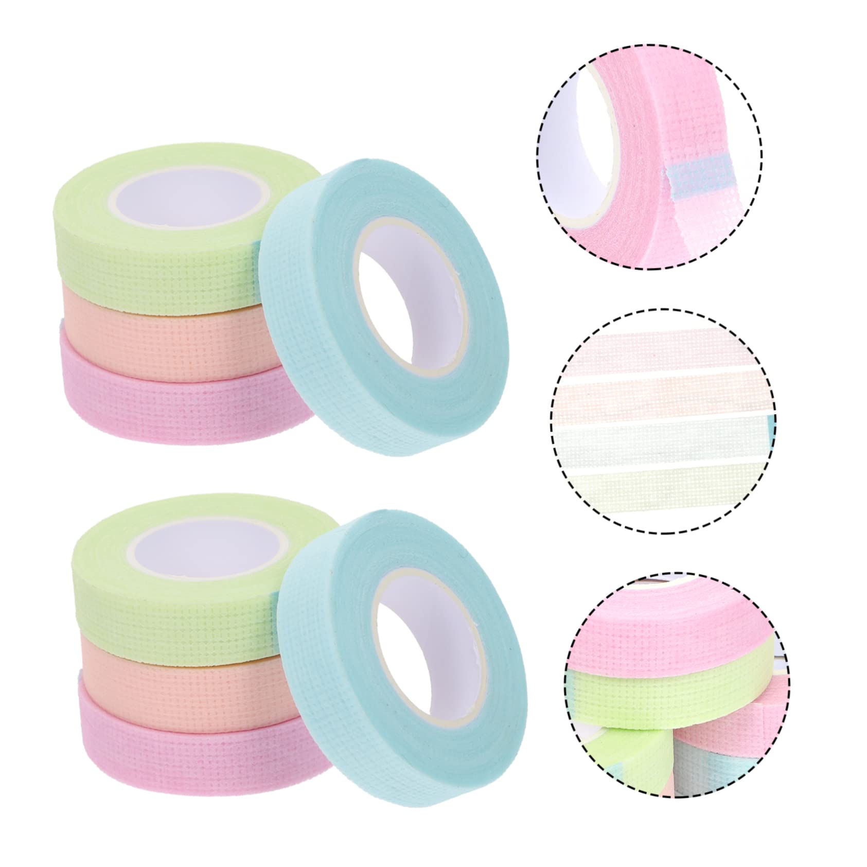 Housoutil 3sets Beauty Care Accessories Lash Extension Bands One-off Tape Rolls Face Tape for Eye Makeup Elastic and Comfortable 8rolls*3