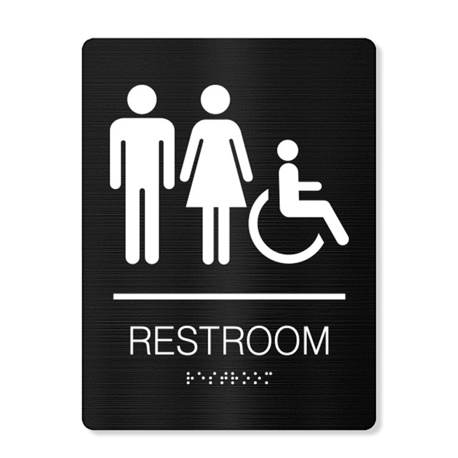 Nucelit Women Unisex Bathroom Sign WCs Toilet Entrance Signs Door Sticker for Public Place Home Decoration Wall Decals Unisex Toilet Sign